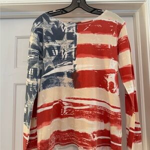 Ralph Lauren Sport flag red white and blue long sleeve tee vintage